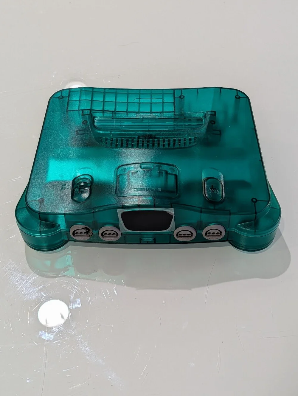 Transparent Emerald Nintendo 64 N64 Videogame Console (NUS-001) with Jumper Pak